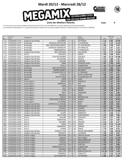 Mardi 20/12 - Mercredi 28/12 - Guin&eacute;e Games