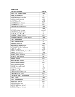 COMISI&Oacute;N 4 APELLIDO Y NOMBRE CARRERA ABAFATORI