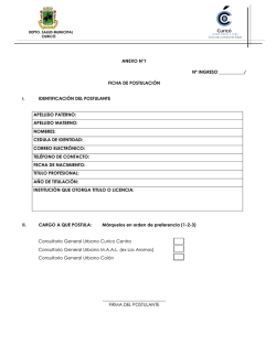 bases para la postulaci&oacute;n cargos depto, de salud municipal