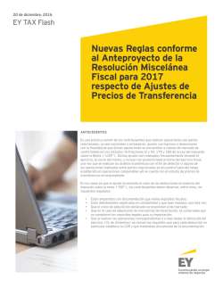 Nuevas Reglas conforme al Anteproyecto de la