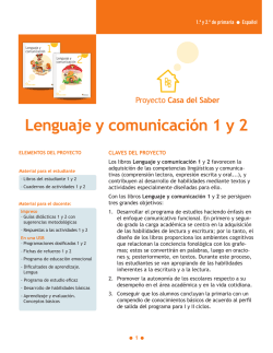 Lenguaje y comunicaci&oacute;n 1 y 2