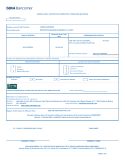 Car&aacute;tula - BBVA Bancomer