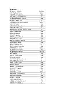 COMISI&Oacute;N 3 APELLIDO Y NOMBRE CARRERA ACOSTA, Paula
