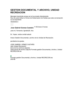 GESTION DOCUMENTAL Y ARCHIVO, UNIDAD RECREACION