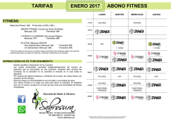 los horarios de baile y fitness para el curso 2017