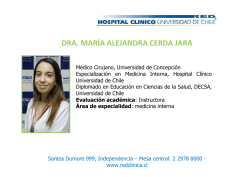 dra. mar&iacute;a alejandra cerda jara - Hospital Cl&iacute;nico Universidad de Chile