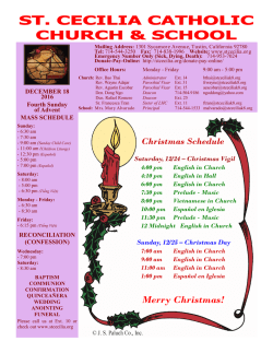 Merry Christmas! - St. Cecilia Catholic Church