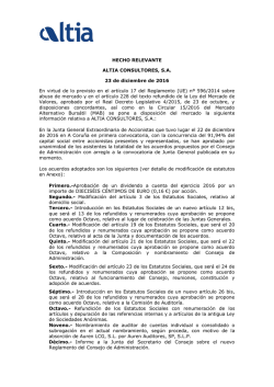 09:48 ALTIA Hecho Relevante