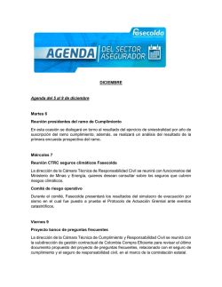 DICIEMBRE Agenda del 5 al 9 de diciembre Martes 6