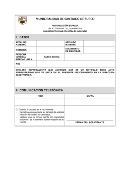 MUNICIPALIDAD DE SANTIAGO DE SURCO