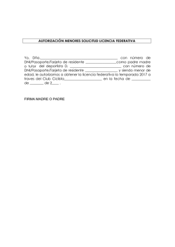 Autorizacion Menores solicitud de Licencias 2017