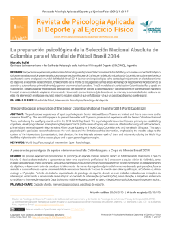 Revista de Psicolog&iacute;a Aplicada al Deporte y al Ejercicio F&iacute;sico