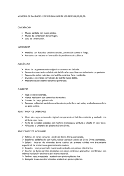 Descarga de Memoria de Calidades