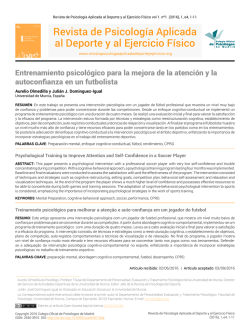 Revista de Psicolog&iacute;a Aplicada al Deporte y al Ejercicio F&iacute;sico
