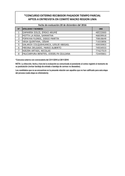concurso externo recibidor pagador tiempo parcial aptos a