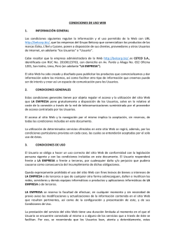 Condiciones de uso Web