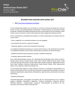 Antededentes Feria Seafood Expo Global