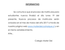 informativo final - Fundaci&oacute;n Educacional Mater Dei
