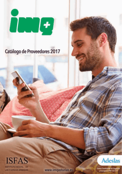 Cat&aacute;logo Proveedores ISFAS
