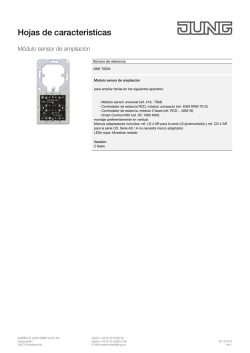 JUNG Hojas de caracteristicas