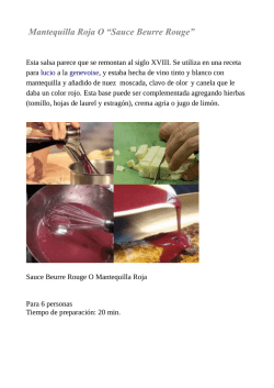 Mantequilla Roja O &ldquo;Sauce Beurre Rouge&rdquo; Luis Perrone