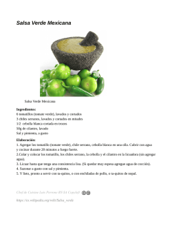 Chef Luis Perrone Salsa Verde Mexicana
