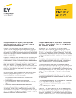 Impuestos Ecol&oacute;gicos en Zacatecas