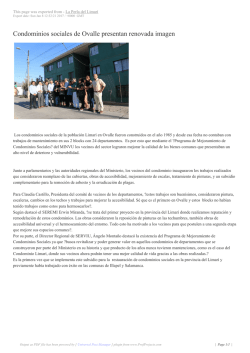 Condominios sociales de Ovalle presentan renovada imagen