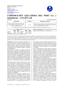 COAZUCAR - Equilibrium