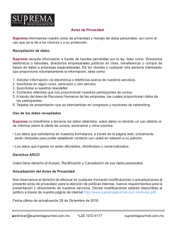Aviso de privacidad