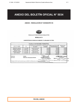 ANEXO DEL BOLET&Iacute;N OFICIAL N&deg; 5034