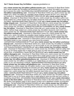 Sol Y Viento Answer Key 3rd Edition