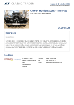 Citro&euml;n Traction Avant 11 B (1956) 21.000 EUR