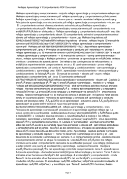 Reflejos Aprendizaje Y Comportamiento PDF