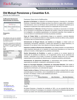 Fondos y Administradoras de Activos