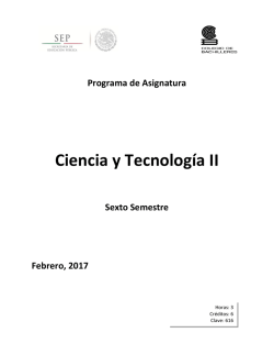 Ciencia y Tecnolog&iacute;a II - Colegio de Bachilleres
