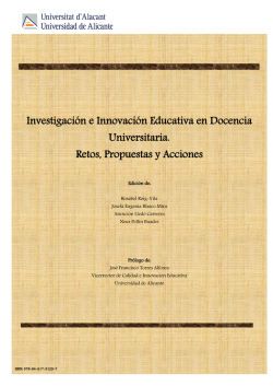 Investigaci&oacute;n e Innovaci&oacute;n Educativa en Docencia