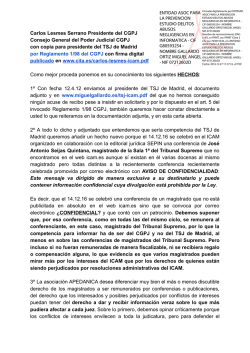 Carlos Lesmes Serrano Presidente del CGPJ Consejo