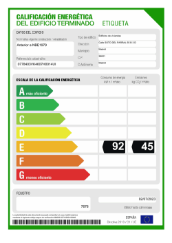 Calificaci&oacute;n energ&eacute;tica: E
