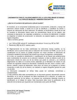 LINEAMIENTOS PARA EL DILIGENCIAMIENTO DE LA LISTA