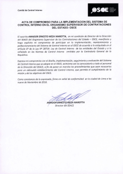 Acta de Compromiso de la Direcci&oacute;n del SEACE