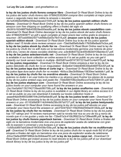 La Ley De Los Justos