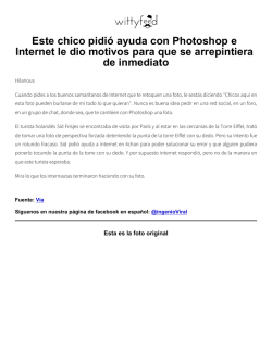 Este chico pidi&oacute; ayuda con Photoshop e Internet le dio