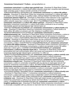 Conexiones Comunicacin Y Cultura