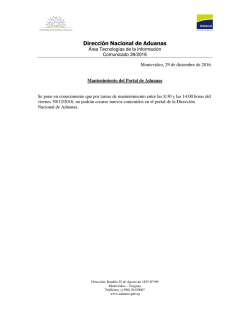 Direcci&oacute;n Nacional de Aduanas