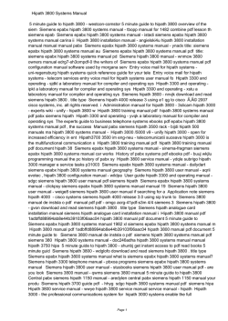 Hipath 3800 Systems Manual