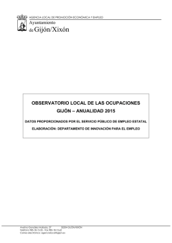 Observatorio Local de las Ocupaciones 2015 - Empleo