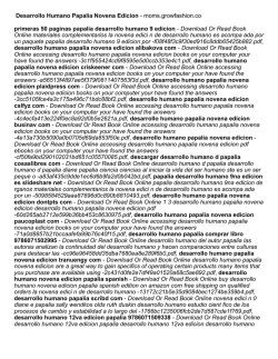 Desarrollo Humano Papalia Novena Edicion