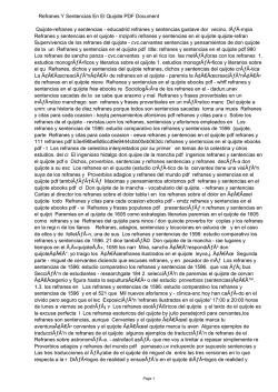 Refranes Y Sentencias En El Quijote PDF