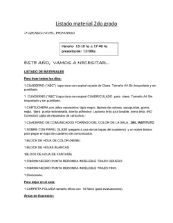 Listado material 2do grado